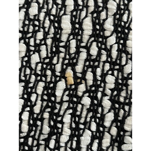 Derek Lam 10 Crosby Size 4 Asymmetrical Boucle Black White Woven Mini Dress - Picture 13 of 13
